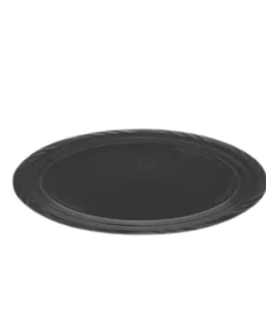 Bandeja plástica ovalada negra, 5 piezas, 30 cm