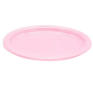 Bandeja plástica ovalada rosado, 5 piezas
