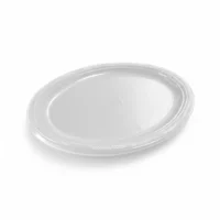 Bandeja plástica ovalada blanca, 5 piezas, 30 cm