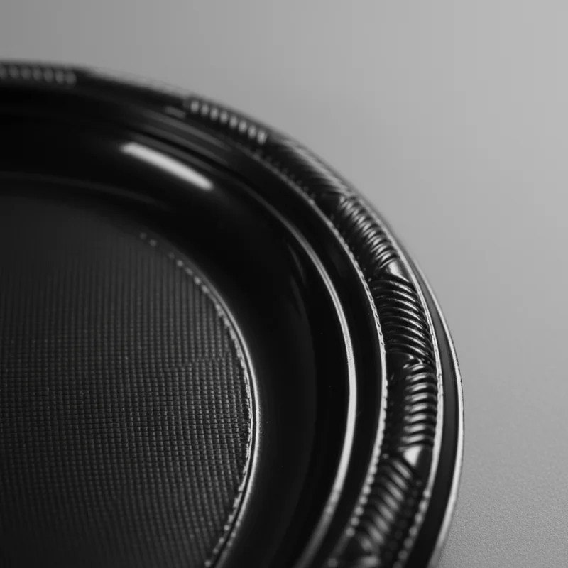 Bandeja plástica ovalada negra, 5 piezas, 30 cm - Imagen 5