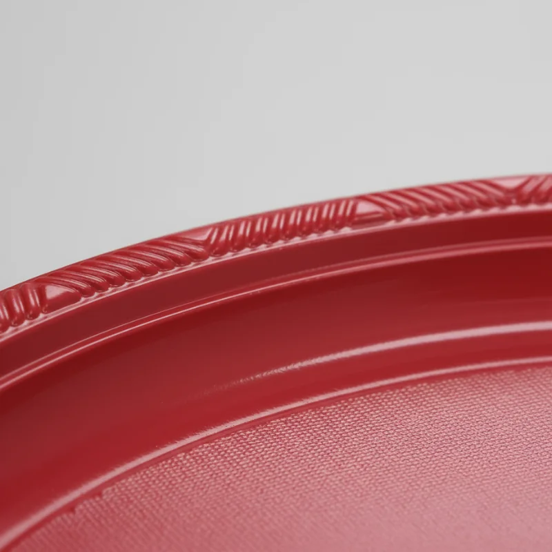 Bandeja plástica ovalada rojo, 5 piezas - Imagen 5