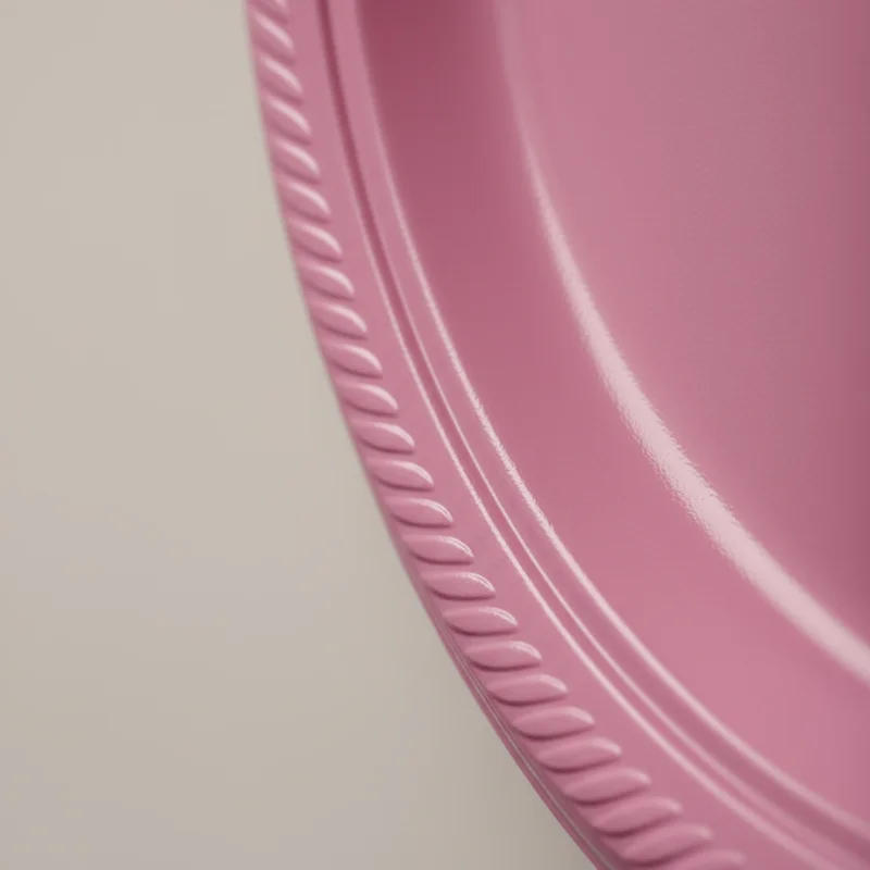 Bandeja plástica ovalada rosada, 5 piezas, 30 cms - Imagen 5