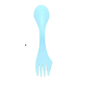 Cuchillo tenedor cuchara 3en 1 celeste