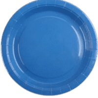 Plato de Cartón Azul, 50 piezas, 18cms