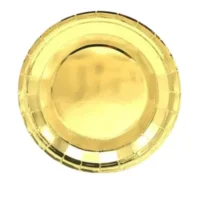 Platos Cartón Dorado  18" x 10 Piezas