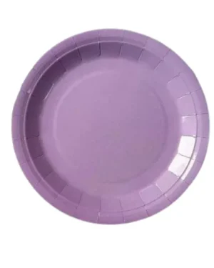 Plato de Cartón Lila, 6 piezas, 18cms