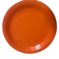 Plato de Cartón Naranjo, 6 piezas, 18cms