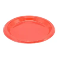 Plato plástico rojo, 10 piezas, 18 cms