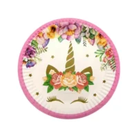 Plato Unicornio X 6 Pcs