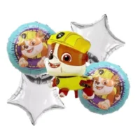 Set 5 Globos Metálicos Paw Patrol Rubble