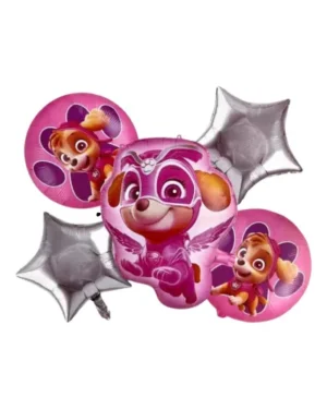 Set 5 Globos Metálicos Paw Patrol Skye