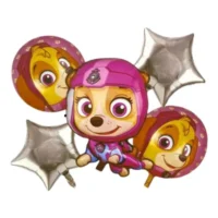 Set 5 Globos Metálicos Paw Patrol Skye