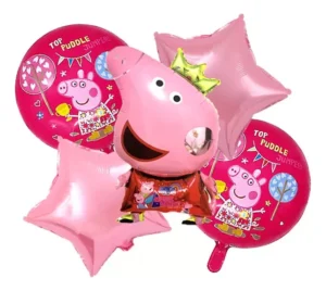 Set de Globos Peppa Pig, 5 piezas