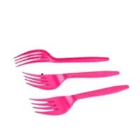 Tenedores 12 piezas, fucsia