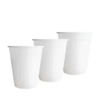 Vasos plásticos Blanco, 250 ml, 25 piezas