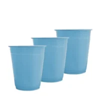 Vasos plásticos Celeste, 250 ml, 25 piezas