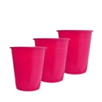 Vasos plásticos Fuscia, 250 ml, 25 piezas