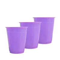 Vasos plásticos Lila, 250 ml, 25 piezas