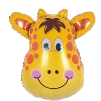 Globo metálico cabeza de jirafa