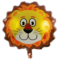 Globo metálico cabeza de leon