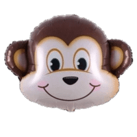 Globo metálico cabeza de mono