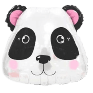 Globo metálico cabeza de oso panda