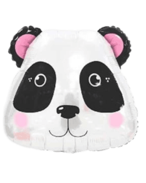 Globo metálico cabeza de oso panda