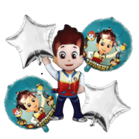 Set 5 Globos Metálicos Paw Patrol Ryder
