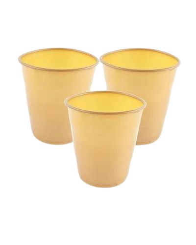 Vasos plásticos Dorado, 410 ml, 10 piezas