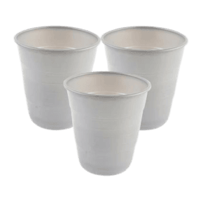 Vasos plásticos Plateado, 300 ml, 10 piezas
