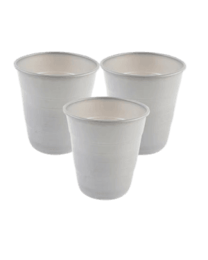 Vasos plásticos Plateado, 410 ml, 10 piezas