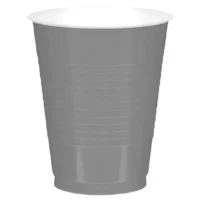 Vasos plásticos Plata, 500 ml, 10 piezas