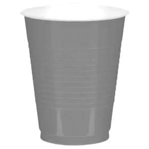 Vasos plásticos Plata, 500 ml, 10 piezas