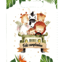 Bolsas de dulces, animalitos de la selva, safari. 10 piezas