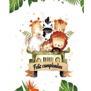 Bolsas de dulces, animalitos de la selva, safari. 10 piezas