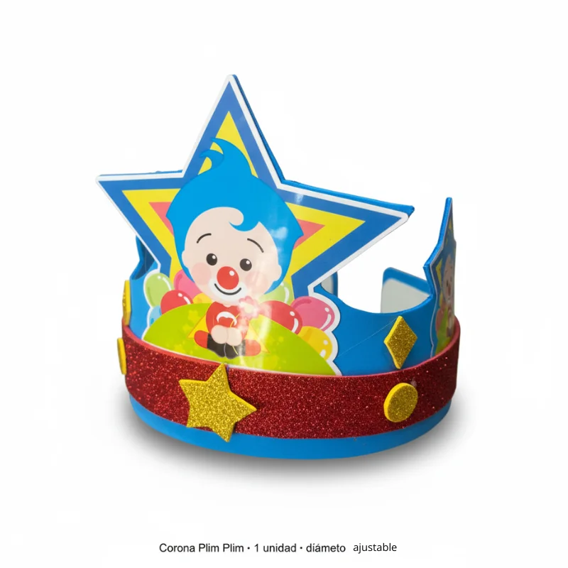 Corona para el cumpleañero Plim Plim, color azul - Imagen 2