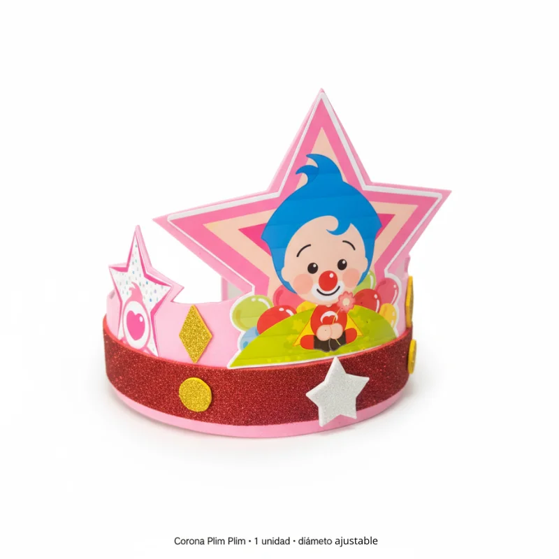 Corona para el cumpleañero Plim Plim, color rosado - Imagen 2