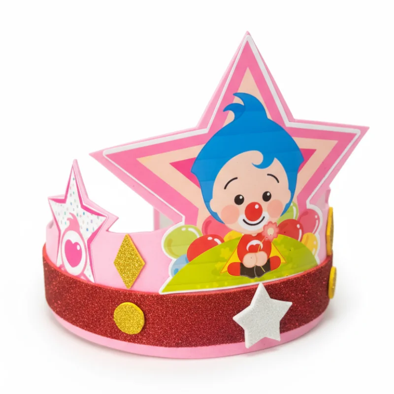 Corona para el cumpleañero Plim Plim, color rosado