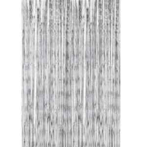 Cortina decorativa Metalizado Gris 1x2M