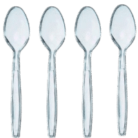 Cucharas Transparentes Celeste