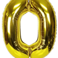 Globo Metálico 76 cm Dorado Numero 0