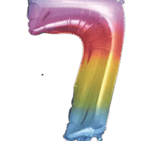 Globo Metálico 40 cm Multicolor Numero 7