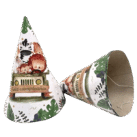 Gorritos de feliz cumpleaños animalitos de la selva, safari, 6 piezas