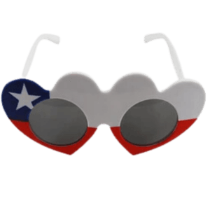 Lentes corazón Fiestas Patrias