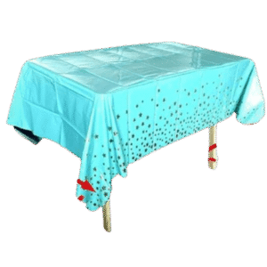 Mantel Plástico celeste-estrellas doradas