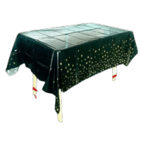 Mantel Plástico negro estrellas doradas