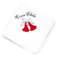Pañuelo, Estampado Flor Copihue, Fiestas Patrias,
