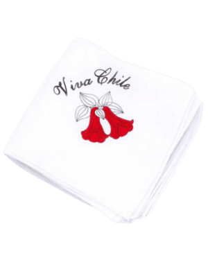 Pañuelo, Estampado Flor Copihue, Fiestas Patrias,