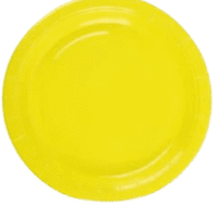 Plato de Cartón Amarillo, 50 piezas, 18cms