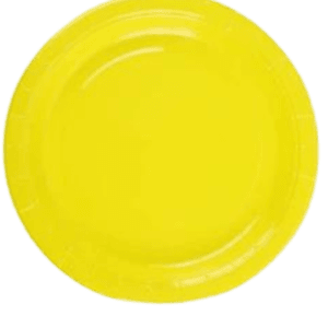 Plato de Cartón Amarillo, 50 piezas, 18cms